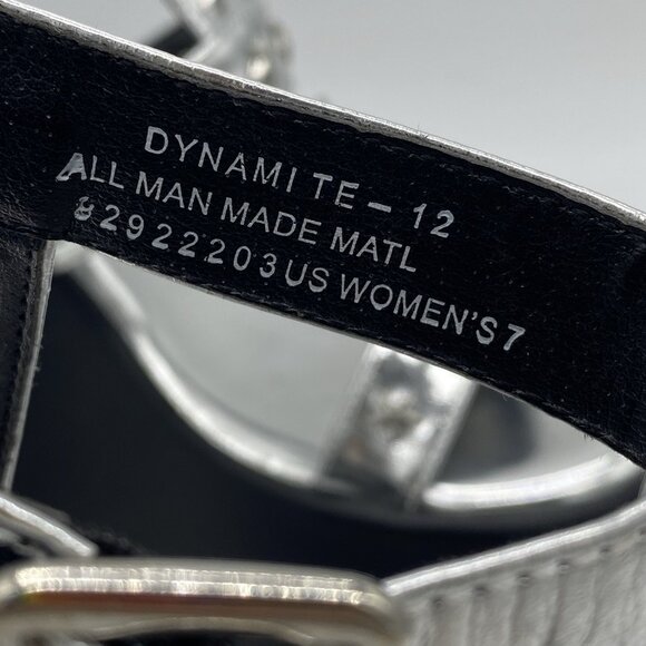 Demonia Dynamite Platform Wedge Sz 7 Silver Star Cutout Rave EDM Festival Gothic - Picture 8 of 15